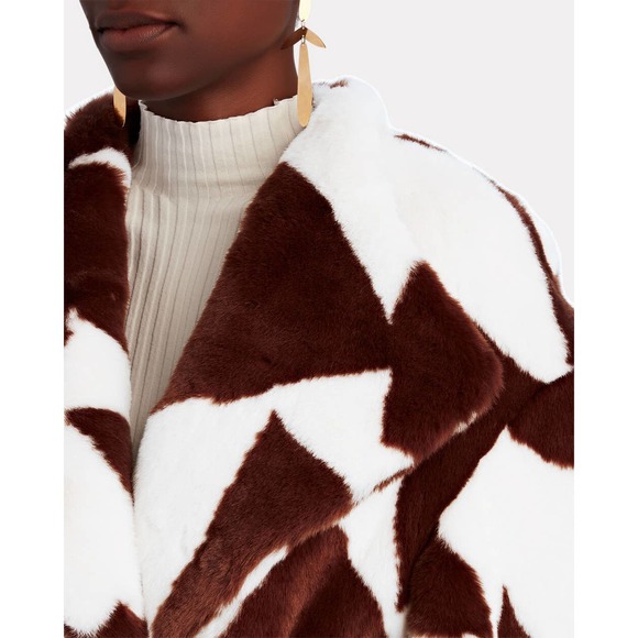 Ronny Kobo Ilia Two-tone Faux Fur Coat - Picture 12 of 14